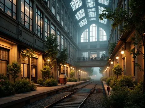 carreau,trainshed,cryengine,train station passage,eveleigh,tramways,greenhouses,atriums,railroad,industrial hall,herbology,deakins,hudson yard,branchline,greenhouse,railtrack,alleyway,overlain,railways,streamwood