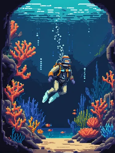 aquanaut,aquarium,scuba diving,scuba,underwater background,underwater oasis,coral reef,ocean floor,undersea,marine tank,underwater landscape,under the water,under the sea,sea cave,deep sea diving,underwater diving,ocean underwater,coral guardian,exploration of the sea,diver,Unique,Pixel,Pixel 01