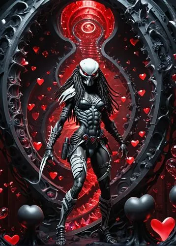 scorpio,alien warrior,biomechanical,valentines day background,valentine background,god shiva,valentine calendar,humanoid,shiva,background image,lord shiva,dance of death,predator,cybernetics,death god,vanitas,love lies bleeding,zodiac sign libra,metal figure,horoscope libra,Illustration,Realistic Fantasy,Realistic Fantasy 47