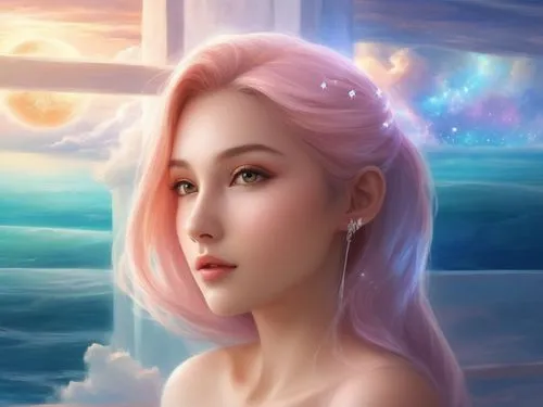 fantasy portrait,mermaid background,world digital painting,digital painting,cube sea,sky rose,zodiac sign libra,amphitrite,digital art,skyflower,aurora,joo,fantasy picture,mystical portrait of a girl,amalthea,naiad,portrait background,aura,spica,sedna,Illustration,Realistic Fantasy,Realistic Fantasy 01