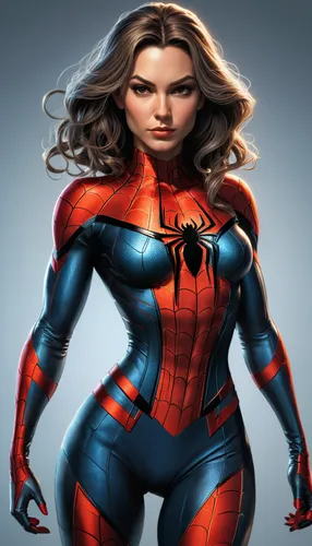 full body, regular spider woman ,draw a cute woman, ultra-detailed, film photography, light leaks,  sharp focus, studio photo, hyper realistic,intricate details, highly detailed, 8k,super heroine,wido