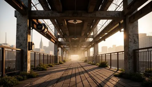 highline,cryengine,trestle,walkway,skybridge,boardwalk,overpass,skywalks,crossbeams,railyards,wooden bridge,railroad bridge,footbridge,passerelle,skyways,boardwalks,under the bridge,bridged,overbridge,walkways