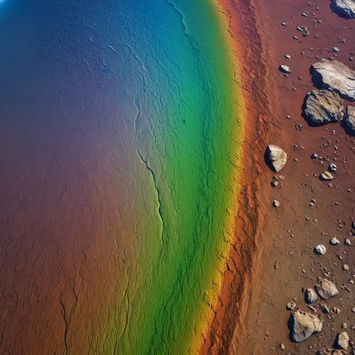 rainbow at sea,mars i,badwater basin,rainbow waves,colorful grand prismatic spring,vapors over grand prismatic spring,olympus mons,lacustrine plain,rainbow background,planet mars,chlorophyta,moonbow,raimbow,polar ice cap,grand prismatic from overlook,badwater,lunar surface,grand prismatic spring,lunar landscape,rainbow color palette,Photography,General,Realistic