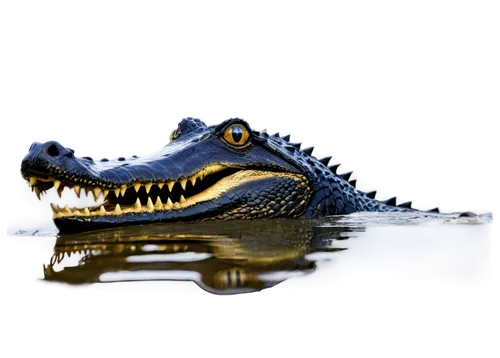 Alligator, swamp creature, scaly skin, sharp teeth, bright eyes, greenish-black color, powerful jaws, muddy water, murky atmosphere, close-up shot, low-angle composition, dramatic lighting, HDR effect