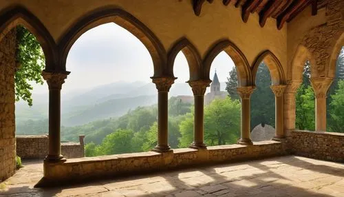 windows wallpaper,rivendell,cloistered,castle windows,cathars,cloisters,abbaye de belloc,hohenzollern castle,cloister,zelenay,monastero,ravello,monastery,monastic,mystras,monasterium,fairy tale castle sigmaringen,conques,monasteries,asturias,Illustration,Paper based,Paper Based 15