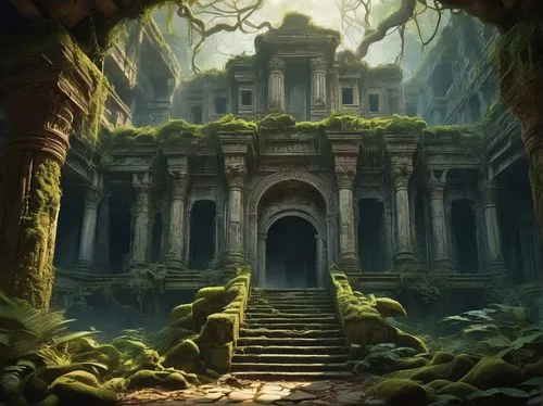 ancient city,mausoleum ruins,hall of the fallen,crypts,ancient house,labyrinthian,the ruins of the,ancient ruins,necropolis,ruins,ancient buildings,imperialis,ghost castle,undercity,sanctum,alfheim,ancients,the threshold of the house,ancient,castle of the corvin,Illustration,Realistic Fantasy,Realistic Fantasy 39