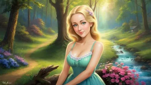 galadriel,elsa,fantasy picture,eilonwy,fantasy portrait,the blonde in the river,fairy tale character,world digital painting,forest background,vasilisa,springtime background,fantasy art,rapunzel,fairy forest,spring background,romantic portrait,fionna,faerie,girl in flowers,janna