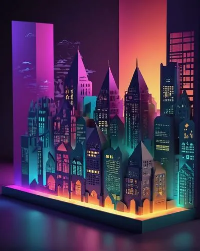 colorful city,fantasy city,city skyline,cityscape,3d background,city lights,background vector,mobile video game vector background,city cities,houses silhouette,metropolis,cities,3d fantasy,cinema 4d,microdistrict,cityscapes,city at night,citylights,city buildings,city blocks,Unique,Paper Cuts,Paper Cuts 10