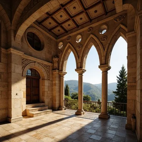 monserrate,mystras,cloistered,cloisters,loggia,montserrat,monserrat,monastero,monasterium,gandzasar,cloister,cathars,abbaye de belloc,celsus library,caux,romanesque,archways,ravello,decani,monasterio