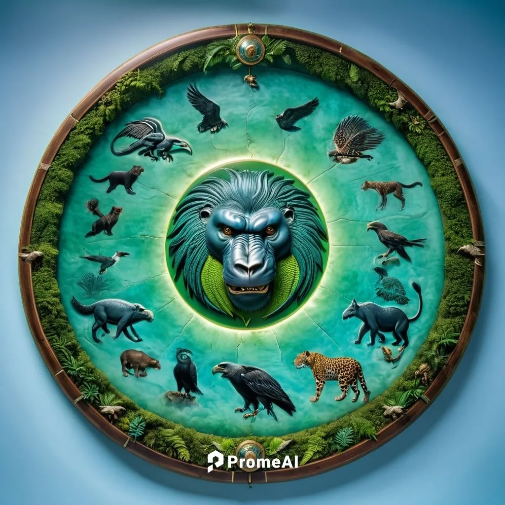 images of  a jaguar 
,glass signs of the zodiac,zodiacal signs,dharma wheel,zodiacal sign,orishas,zodiac sign leo,monkey god,alethiometer,decorative plate,primatology,chima,the law of the jungle,anima