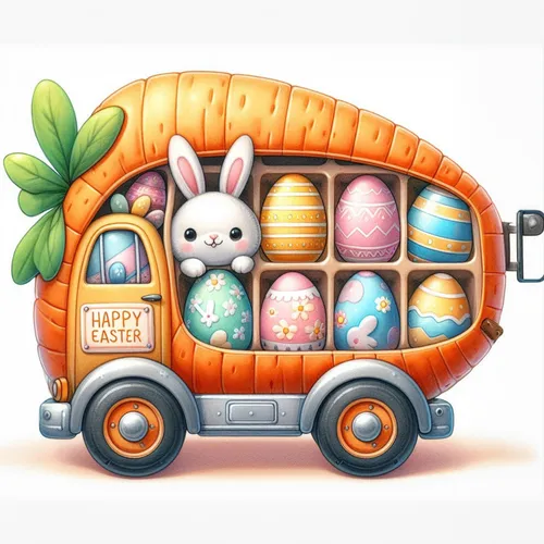 expand the carrot truck for easter,easter truck,painting easter egg,easter rabbits,easter festival,easter theme,easter easter egg,painted eggs,painting eggs,happy easter hunt,easter bunny,nest easter,