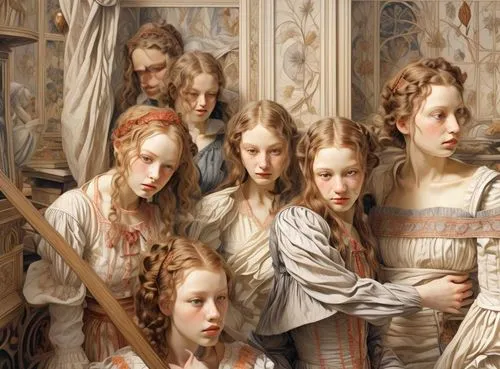 crivelli,rhinemaidens,deaconesses,crespi,botticelli,netherlandish,dossi,batoni,giancola,guccione,canonesses,maidens,zithers,lippi,gussow,maidservants,eckmann,baroque,raphaelites,countesses