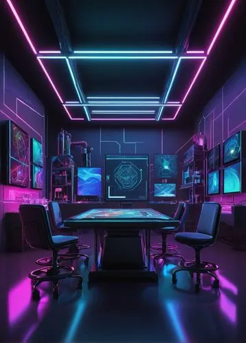 computer room,neon,cyberscene,desk,neon coffee,blur office background,study room,3d background,computerized,working space,cyberpunk,neon light,cyber,ufo interior,computer workstation,80's design,neon human resources,computable,computation,computer graphic,Art,Classical Oil Painting,Classical Oil Painting 05