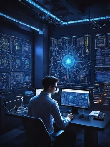 computer room,man with a computer,cybertrader,cyberscene,cybertown,cyberview,computerworld,the server room,cybernet,computer workstation,cyberport,computer,computerization,computer graphic,computerized,supercomputer,supercomputers,cyberonics,cybermedia,computerize,Illustration,Realistic Fantasy,Realistic Fantasy 20