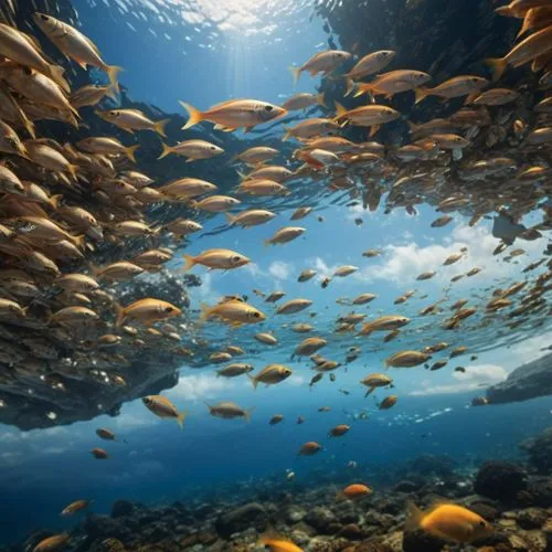 CRIAR uma unica sardinha realista deitada,a large school of fish swimming on the sea floor,school of fish,sea life underwater,ocean underwater,red sea,fish farm,sardines,Photography,General,Commercial