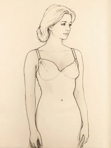 simple drawing of a woman with blonde hair in a dress near a window,a woman is standing in the pencil,rotoscoped,advertising figure,pregnant woman icon,vintage drawing,kolinda,shapewear,Photography,Bl