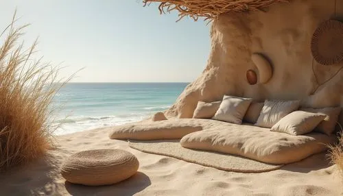 beach furniture,beach tent,sand sculptures,sand sculpture,cabana,sand art,sand fox,beach landscape,water sofa,cabanas,white sandy beach,dream beach,beach hut,dune sea,sand coast,sand castle,beach background,seclude,sandhoff,beach scenery,Photography,General,Realistic