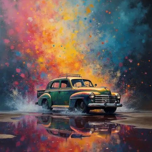 morris minor,morris minor 1000,oil painting on canvas,padmini,simca,citroen,Photography,General,Realistic