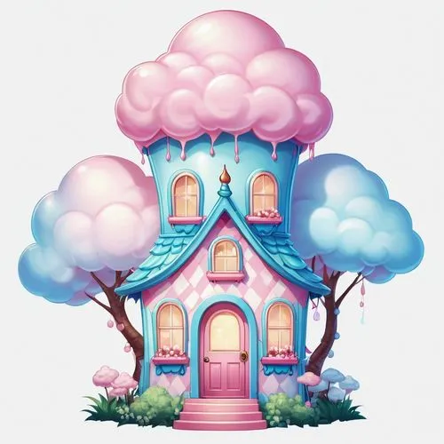 houses clipart,little house,dreamhouse,fairy chimney,small house,treehouse,Illustration,Abstract Fantasy,Abstract Fantasy 11