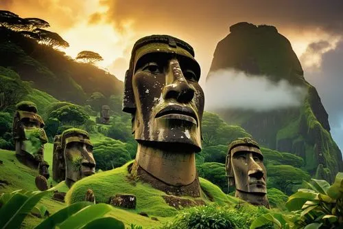 easter island,easter islands,the moai,rapa nui,moai,ancient people,heads of royal palms,polynesian,guards of the canyon,inca face,machu pi,polynesia,rapanui,harau,african masks,island residents,maori,tahiti,png sculpture,incas,Conceptual Art,Sci-Fi,Sci-Fi 19