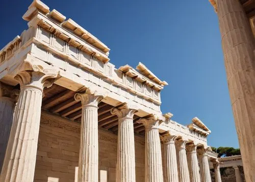 doric columns,greek temple,erechtheion,the parthenon,parthenon,peristyle,panathenaic,zappeion,caesonia,atenas,acropolis,erechtheus,hellas,athen,athenian,stoa,temple of diana,akropolis,baalbek,doric,Art,Classical Oil Painting,Classical Oil Painting 30