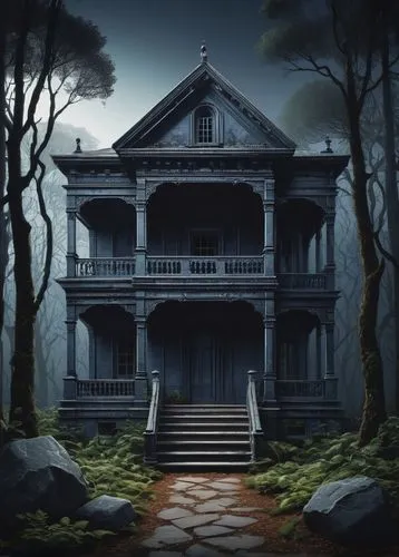 the haunted house,witch house,haunted house,witch's house,creepy house,house in the forest,lonely house,oakhurst,haddonfield,ancient house,ghost castle,abandoned house,hauntings,doll's house,house silhouette,halloween background,devilwood,baskervilles,dreamhouse,haunted castle,Illustration,Realistic Fantasy,Realistic Fantasy 11