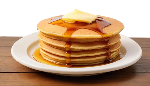 Stacked pancakes, golden brown, syrup dripping, butter melting, fluffy texture, morning light, close-up shot, shallow depth of field, soft focus, warm color tone, 3/4 composition, plateware, ceramic p