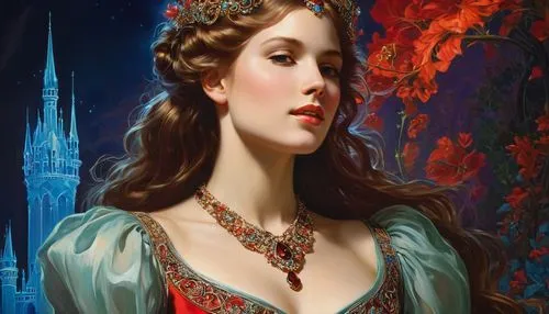 leighton,victorian lady,emile vernon,noblewoman,perugini,fantasy portrait,winterhalter,melisandre,godward,fantasy art,principessa,hildebrandt,triss,fantasy woman,cinderella,fairest,messalina,victoriana,giancola,frigga,Conceptual Art,Fantasy,Fantasy 05