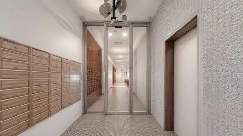 hallway space,walk-in closet,hallway,search interior solutions,3d rendering,room divider,tile flooring,interior modern design,ceramic floor tile,render,core renovation,daylighting,wall plaster,interio