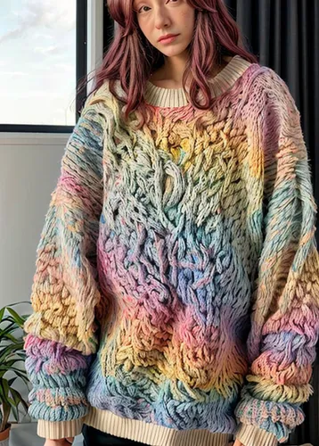 crochet pattern,multi-color,multi color,crochet,multi-colored,multi coloured,pom-pom,knitted,christmas knit,multi colored,rainbow unicorn,knit,tie dye,colorful,sweater,pompom,knitting clothing,rainbow pattern,multicolored,multicolour