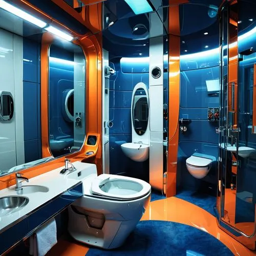 spaceship interior,luxury bathroom,lavatory,staterooms,travel trailer,ensuite,washroom,train compartment,washrooms,search interior solutions,railway carriage,stateroom,motorhome,ufo interior,bathroom,toilets,train car,banyo,interior decoration,garrison,Photography,General,Realistic