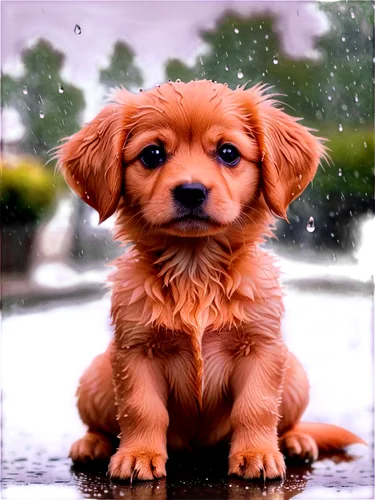 cute puppy,golden retriever puppy,in the rain,rain cats and dogs,rainy day,rainy,cavalier king charles spaniel,walking in the rain,yorkie puppy,rain shower,raining,rainswept,golden retriever,dog in the water,soggy,rainy weather,godeffroy,raincoat,drizzling,puppy,Illustration,Japanese style,Japanese Style 04