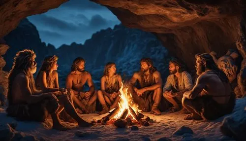 paleoindians,mesolithic,cave people,tribesmen,canaanites,fellowship,akkadians,tuatha,wampanoag,neanderthals,tribespeople,paleoindian,lamanites,wampanoags,campfire,futhark,nephites,pandavas,dacians,apostles,Photography,General,Fantasy