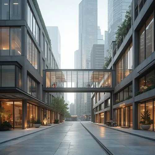 difc,transbay,glass facade,safdie,skybridge,marunouchi,bobst,glass building,bunshaft,paved square,office buildings,chipperfield,mies,glass facades,gensler,tishman,broadgate,hafencity,cantilevered,skyways,Photography,General,Realistic