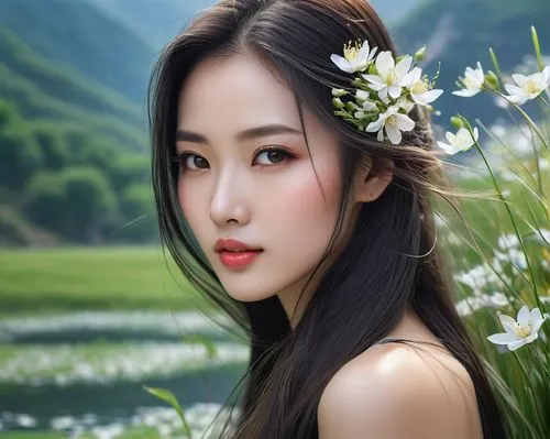 beautiful girl with flowers,xueying,oriental girl,qiong,flower background,yingying,jinling,landscape background,yuwen,yufang,xianwen,yingjie,yunwen,vietnamese woman,girl in flowers,japanese floral background,nature background,yangzi,oriental princess,xiaoying,Conceptual Art,Fantasy,Fantasy 03