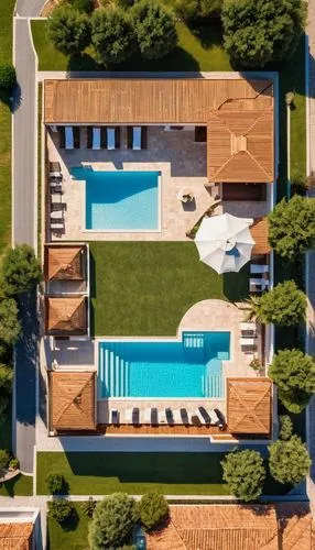 suburbia,jesolo,lido,pool house,suburban,outdoor pool,casabella,holiday villa,bendemeer estates,riviera,lido di ostia,private estate,swimming pool,villa,suburbanized,bungalows,estate,drone image,residential,villas,Photography,General,Realistic