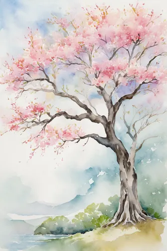 watercolor tree,sakura tree,cherry blossom tree,watercolor background,watercolor pine tree,blossom tree,japanese sakura background,watercolor floral background,sakura trees,takato cherry blossoms,sakura branch,the japanese tree,painted tree,blossoming apple tree,springtime background,peach tree,blooming tree,cherry tree,flourishing tree,japanese floral background,Illustration,Paper based,Paper Based 25