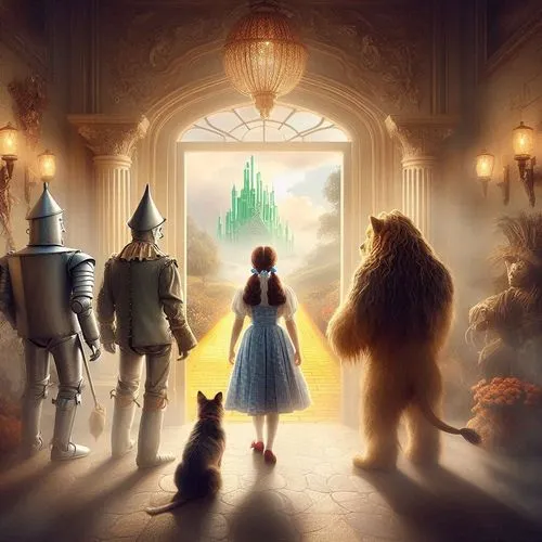 fairytale characters,fantasy picture,fairy tale,wizard of oz,a fairy tale,fantasyland