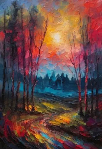 autumn landscape,forest landscape,fall landscape,winter landscape,autumn forest,landscape background,landscape red,autumn trees,color fields,painting technique,levinthal,landscape,autumn background,christmas landscape,winter forest,forest fire,oil painting on canvas,kordic,landscapes,nature landscape