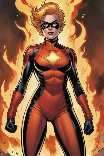 flamebird,hellstrom,firestorm,captain marvel,cassaday,allred,Illustration,American Style,American Style 13