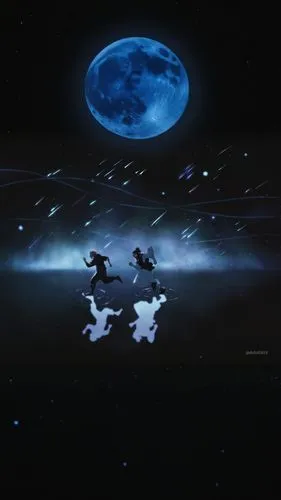 falling stars , big blue moon,constellation wolf,elves flight,moon and star background,background image,flying dogs,space walk,ufo intercept,banner,celestial bodies,phase of the moon,the moon and the 