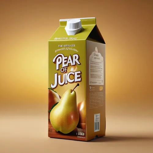 4k image, high quality, extremly detailed, highest quality, masterpiece, absurdres, depth of field, smooth lighting, pear juice package with gunpowder, brown colors, product design, paper package, car