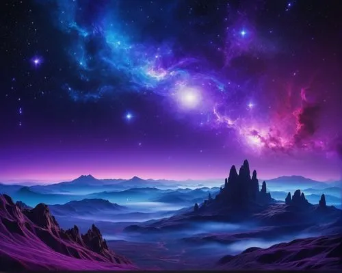 purple landscape,purple wallpaper,purple,alien world,alien planet,wall,fantasy landscape,unicorn background,starscape,galaxy,vast,ultraviolet,fantasy picture,purple background,space art,universe,purpleabstract,full hd wallpaper,vapor,fractal environment,Art,Classical Oil Painting,Classical Oil Painting 19