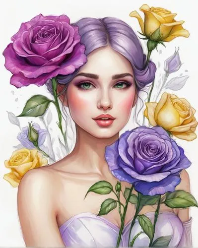 purple rose,rose flower illustration,lisianthus,rose flower drawing,yellow rose background,watercolor roses,flower painting,spray roses,colorful roses,blooming roses,lilac bouquet,rose of sharon,wild roses,romantic rose,lilac flower,watercolor floral background,flower rose,rose png,watercolor roses and basket,flower background,Illustration,Realistic Fantasy,Realistic Fantasy 30