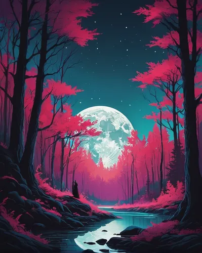 lunar landscape,mushroom landscape,purple landscape,moonscape,lunar,moonrise,fantasy landscape,dusk,forest landscape,digital art,hanging moon,digital illustration,valley of the moon,forest of dreams,dusk background,futuristic landscape,world digital painting,landscape background,forest background,earth rise,Conceptual Art,Fantasy,Fantasy 32