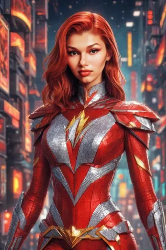 markswoman,red super hero,romanoff,fantasy woman,uniphoenix,daxia,Digital Art,Pixel