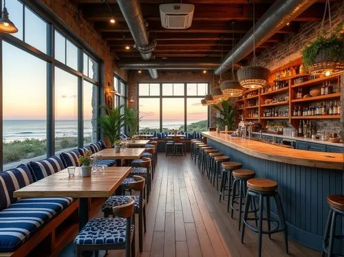 harborside,beach restaurant,atlantic grill,bar stools,wine bar,oceanfront,beach bar,bonefish,barstools,piano bar,gansevoort,new york restaurant,boatyard,tribeca,liquor bar,sagaponack,bar counter,barleycorn,inlet place,deckhouse,Photography,General,Realistic