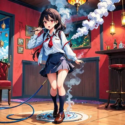 nue,kantai collection sailor,ushio,yamashiro,steam icon,steam,smoking girl,smoke dancer,euphonious,smoke background,touhou,incense,bioshock,noire,extinguisher,xestia,shigure,tsukiko,suzumiya,rikka,Anime,Anime,Traditional