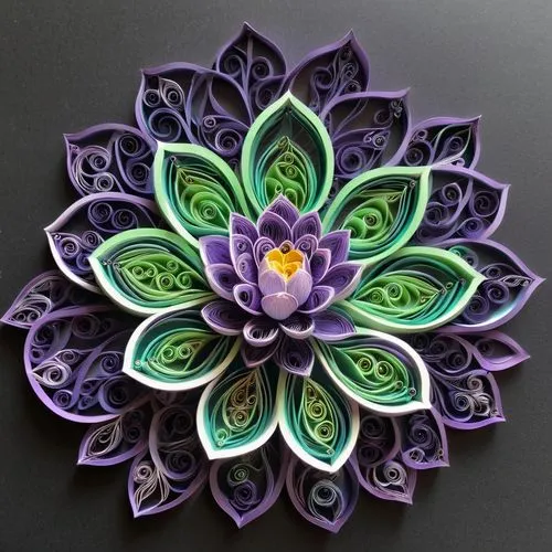 mandala flower,crown chakra flower,decorative flower,flower art,fabric flower,stone lotus,Unique,Paper Cuts,Paper Cuts 09