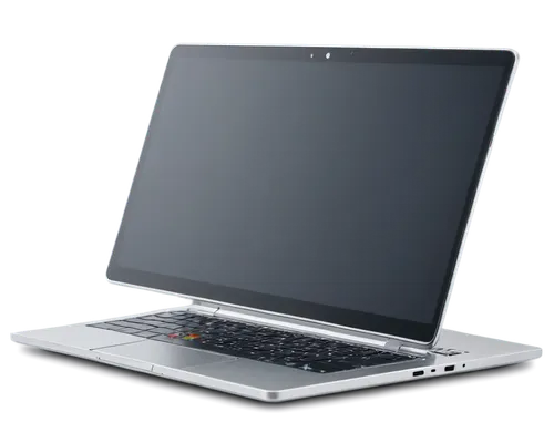 Chromebook, laptop, silver metal body, 12-inch screen, HD display, thin frame, keyboard, touchpad, modern design, sleek shape, minimalist aesthetic, shallow angle, softbox lighting, product photograph